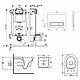 Набір Qtap-інсталяція 3 в 1 Nest QT0133M425 з панеллю змиву лінійною QT0111M08V1384W + унітаз із сидінням Swan, фото 2