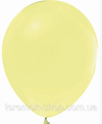 Кулі повітряні макарун ванільний жовтий10" 26 см Balonevi Туреччина 5 шт