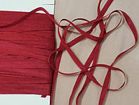 Тончайшая лента из натурального шелка, цвет красный. №1139. Ширина 4 мм.