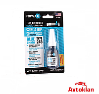 Фиксатор резьбы Герметик резьбовых соединений NOWAX THREADLOCKER BLUE (синий 10мл ) NX21139