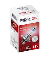 Галогеновая лампа Brevia H7 12V 55W PX26d Power Ultra+60% PC (1шт) 12070PUC