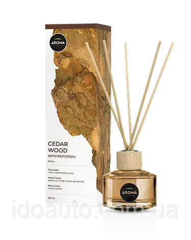 Ароматизатор для дому з паличками Аромадифузор Aroma Home Sticks-Cedar with patchouli 92762