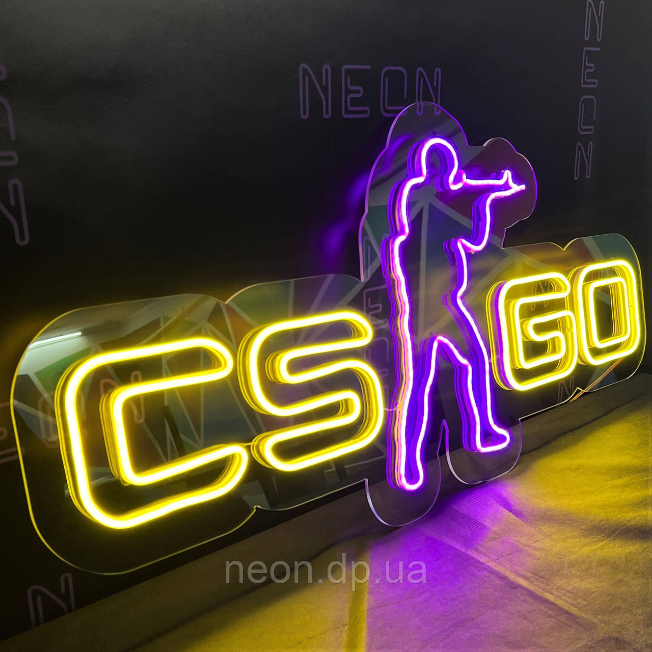 Неонова вивіска "CS GO". LED-вивіска, фото 1