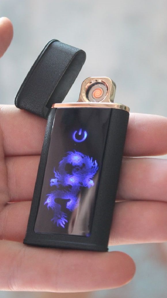 USB запальничка плазмова електроімпульсна з малюнком Atlanfa TK-003