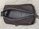 Ключниця шкіряна коричнева для ключів 12*6*2 (Україна), фото 4