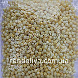 Намистини перламутрові 6 мм мраморні жовті, фото 2