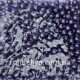 Намистини перламутрові 10 мм сіро фіолетові, фото 2