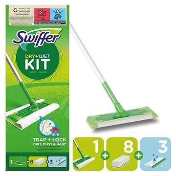 Купить Swiffer kit набор для уборки швабра, 3 влажные салфетки и 8 ...