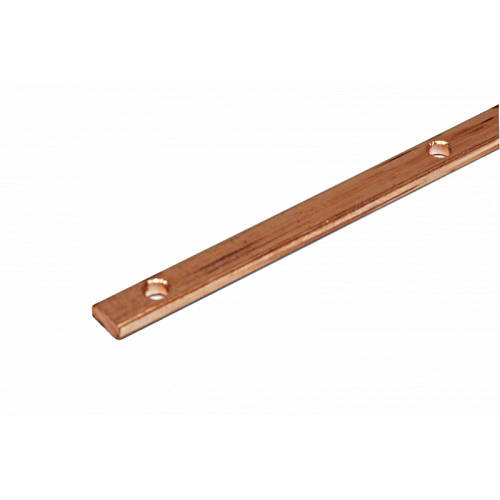 Шина заземления медная 15х5мм (0.5м) d6,2мм. (ID#1674531658), цена: 550 ...