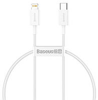 USB кабель для зарядки айфона Baseus Type-C - Lightning 20 Вт 25 см Белый (CATLYS-02)