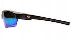 Окуляри поляризаційні (захисні) Venture Gear Tensaw Polarized (green mirror) дзеркальні синьо-зелені, фото 4