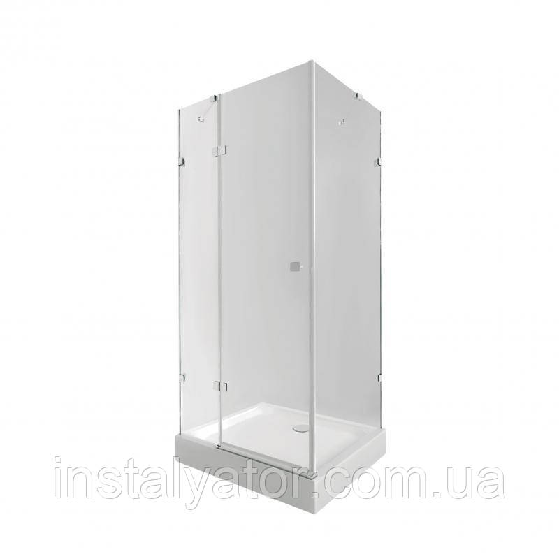 Набір Qtap душова кабіна Capricorn CRM1011SC6 Clear 2020x1000x1000 мм + піддон Tern 301112 100x100x12 см з