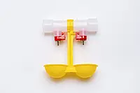 Ниппельная поилка для птицы C21 с двойной чашей