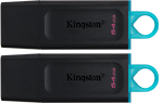 Накопичувач USB Flash drive    64GB  Kingston DataTraveler Exodia (Black + Teal) (USB3.2 Gen 1)   (2 Pack)