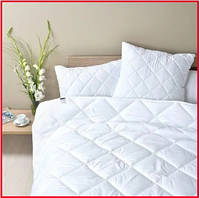 Одеяло двоспальне осіннє зимове гіпоаллергенне 200 х 220 см поліефірне волокно в мікрофібре білий для будинку
