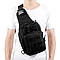 Тактична сумка через плече на 6л, 28х20х8 см, Чорна / Однолямковий чоловічий рюкзак / Барсетка, фото 3