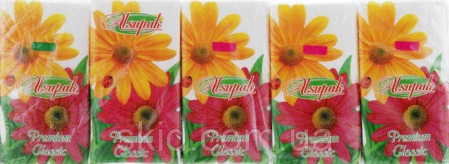 Платочки носові (серветки) паперові Alsupak (10 шт)