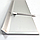 Плоский алюмінієвий плінтус для підлоги Sintezal P-82, 80х15х2500мм. Анодований, фото 5