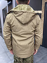 Куртка чоловіча зимова WOLFTRAP, Softshell, колір Бежевий, розмір L, зимова чоловіча куртка софтшелл, фото 2