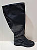 STTOPA демі зима. Висота 52 см. Розміри 36-45. Чоботи ботфорти великих розмірів шкіряні. 240-3645 Чорні, фото 4