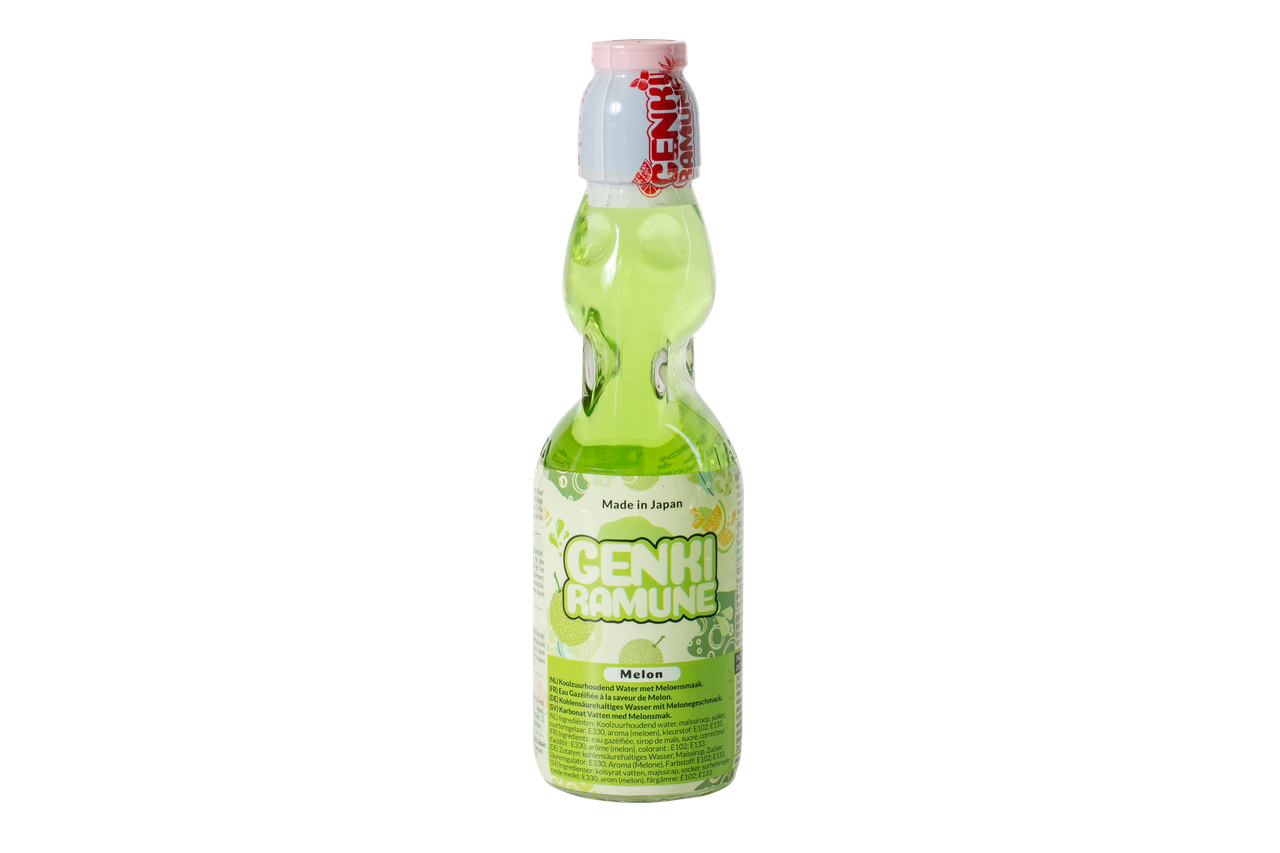 Напій Диня Melon GENKI RAMUNE 200 мл, фото 1