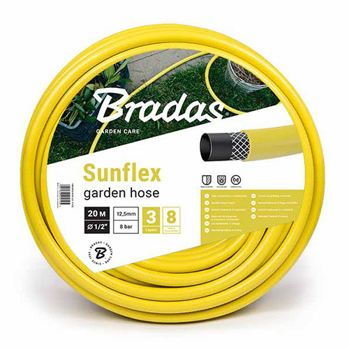 Шланг для поливу армований Sunflex 3/4" (19 мм) 25 м WMS3/425 Bradas польський