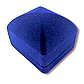 Футляр для прикрас Оксамит, 4,6х5,2х4см, колір Синій, фото 2