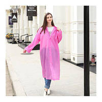 Плащ-дождевик Adult Raincoat One Size виниловый многоразовый розовый