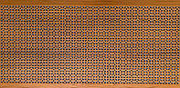 Панель (решетка) декоративная перфорированная, цвет лесной орех, 680 мм х 1390 мм Эфес