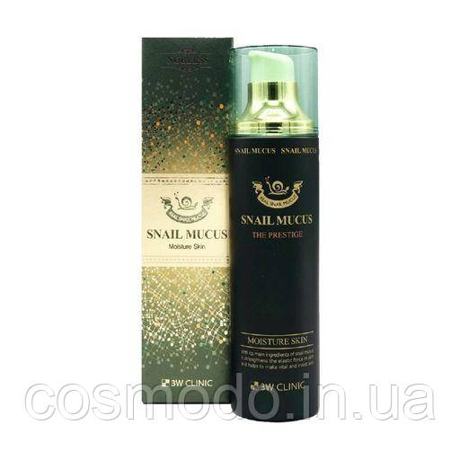 Тонер для обличчя з муцином равлика 3W Clinic Snail Mucus Moisture Skin