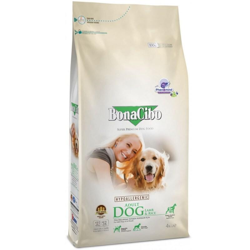 BonaCibo Adult Dog Lamb Rice (Бонасибо Едалт Дог Ягня Рис) сухий корм для собак усіх порід