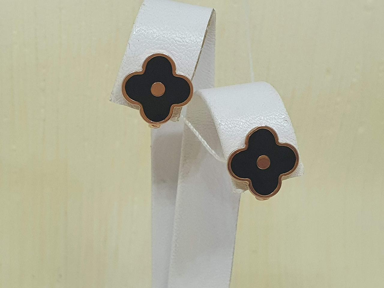 Золоті сережки з емаллю. 210034_1