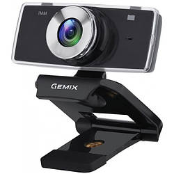 Web Камера для комп'ютера / ноутбука GEMIX F9 |VGA (640x480), USB, 1.5m| Чорний