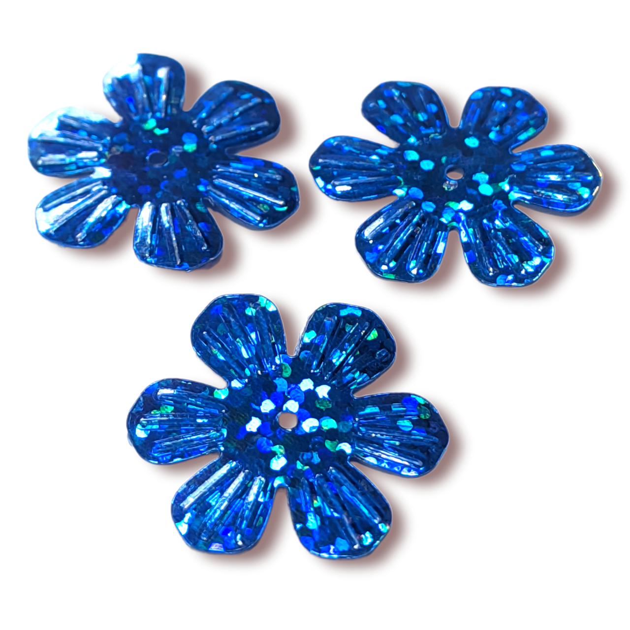 Паєтки квіточка 24 мм 25 г Синій, фото 1