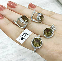 Серебряное кольцо с натуральным султанитом