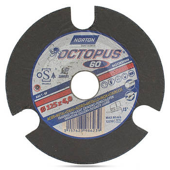 Зачисний круг Norton Octopus Ø125 x 4.0 x 22.23 мм P60