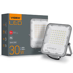LED прожектор вуличний VIDEX PREMIUM F2 30W 5000K 12-48V (VL-F2-305G-12V) Сірий