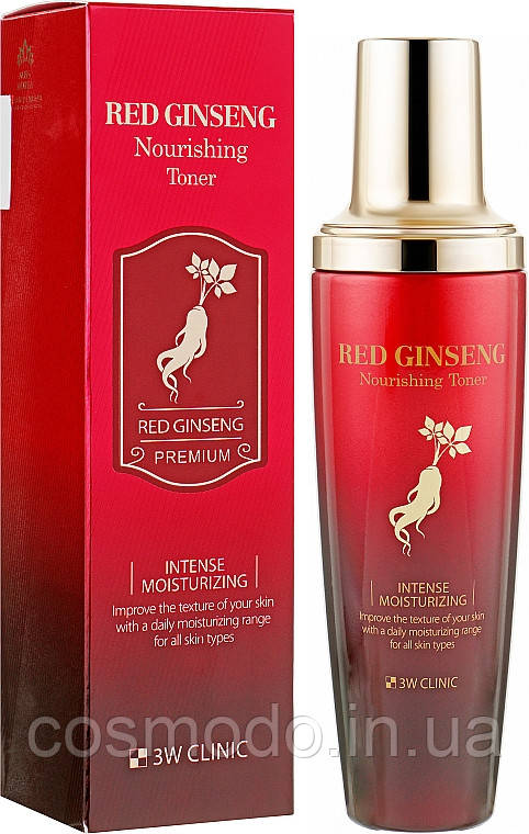 Живильний тонер з червоним женьшенем 3W Clinic Red Ginseng Nourishing Toner