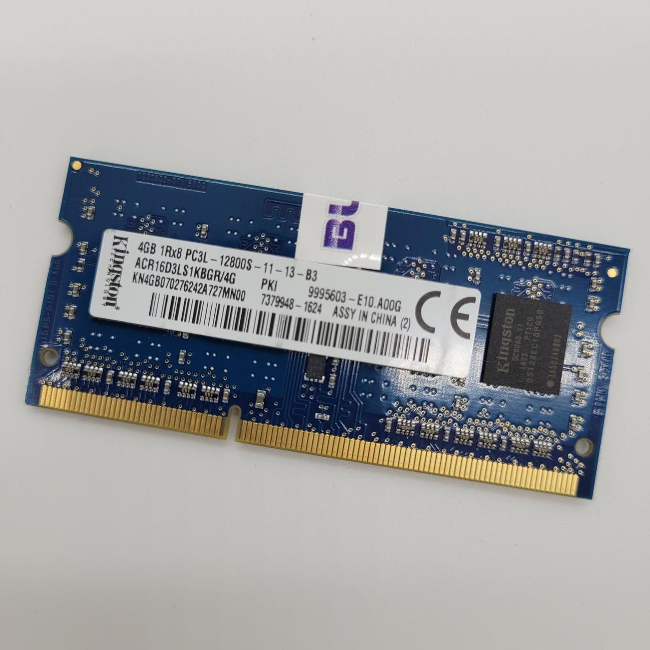Оперативна пам'ять для ноутбука Kingston SODIMM DDR3L 4Gb 1600MHz PC3L-12800S 1R8 CL11 (ACR16D3LS1KBGR/4G) Б/В