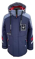 Демисезонная куртка со светоотражающими элементами для мальчика подростка 134-140