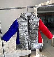 Демисезонная куртка для мальчика с серебристым Красно-Синяя 190405 Mamamia, Красно-Синий, Для мальчиков, Весна