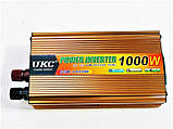 Інвертор для автомобіля (перетворювач) UKC 12V/220V 1000W, фото 3