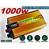 Інвертор для автомобіля (перетворювач) UKC 12V/220V 1000W, фото 4