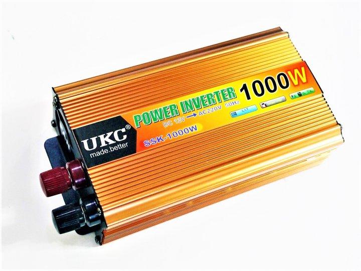 Інвертор для автомобіля (перетворювач) UKC 12V/220V 1000W