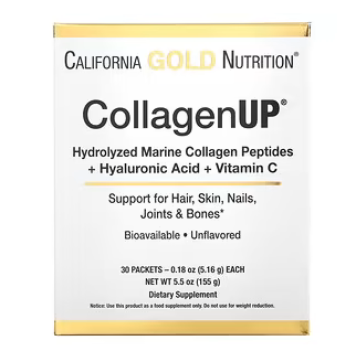 California Gold Nutrition, CollagenUP, морський гідролізований колаген, гіалуронова кислота й вітамін C, без, фото 1