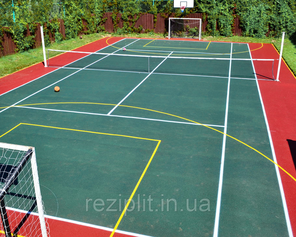 Покриття для спортивних майданчиків. Поліуретан + гумова крихта, 10 мм, фото 1