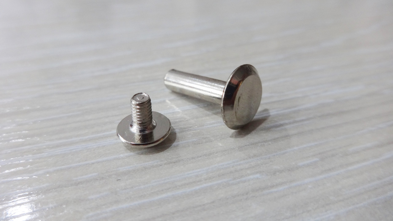 Гвинт ремінний подовжений нікель (10х15 мм), фото 1