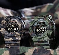 Мужские спортивные камуфляжные смарт часы SMAEL 8013 smart watch, наручные спорт часы военные армейские "Lv"