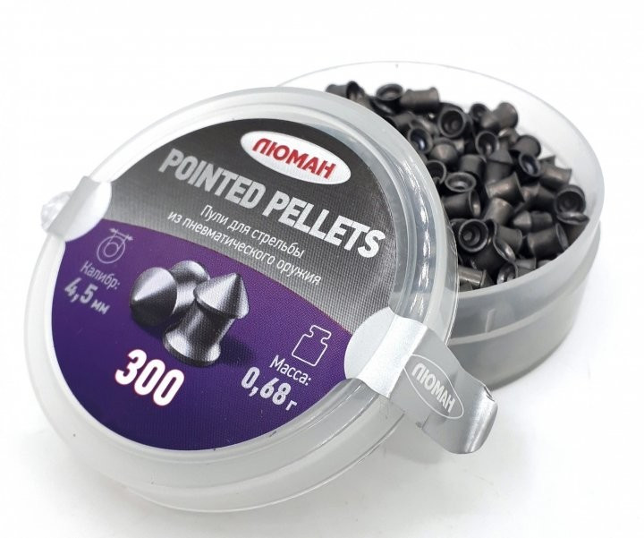 Свинцеві кулі Люман Pointed Pellets 0.68г 300 шт