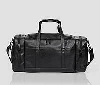 Дорожная сумка для ручной клади в самолет, поезд черная. Сумка для вещей мужская женская городская "Lv"